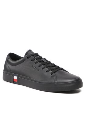 Tommy Hilfiger Tommy Hilfiger Sneakersy Modern Vulc Corporate Leather FM0FM04351 Černá