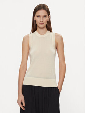 Tommy Hilfiger Tommy Hilfiger Džemper Md Lyocell Silk Blend Vest WW0WW40980 Žuta Regular Fit