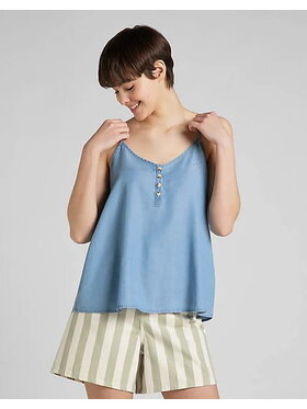 Lee Lee Bluzka CAMI Niebieski Regular Fit