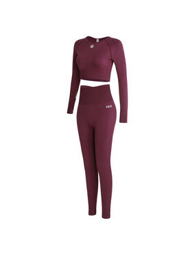 Yeaz Yeaz Komplet top i legginsy LEGEND Fioletowy Slim Fit