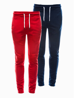 Ombre Ombre Teplákové kalhoty Z38 Červená Regular Fit