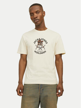 Jack&Jones Jack&Jones Футболка Seven Skull 12262491 Écru Regular Fit