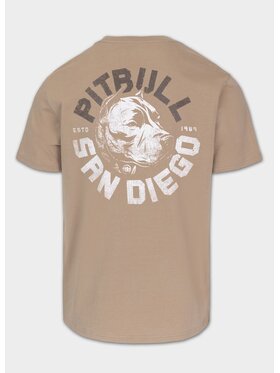 PITBULL PITBULL T-Shirt Koszulka męska DOG SD L Beżowy Regular Fit