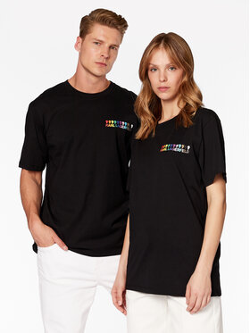 KARL LAGERFELD KARL LAGERFELD T-Shirt Unisex 225W1781 Czarny Regular Fit