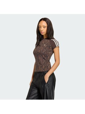 adidas adidas T-Shirt 168123 Brązowy Slim Fit