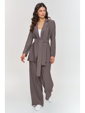 Makadamia Makadamia Garnitur m883 Brązowy Loose Fit