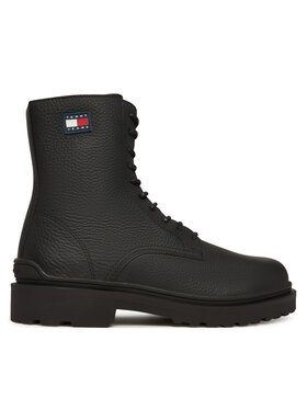 Tommy Jeans Tommy Jeans Šnurovacia obuv Tjm Lace Up Tumbled High EM0EM01631 Čierna