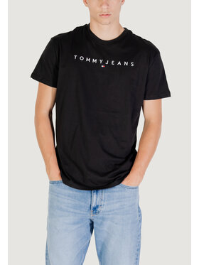 Tommy Jeans Tommy Jeans Majica Linear Logo DM0DM20744 Črna Regular Fit