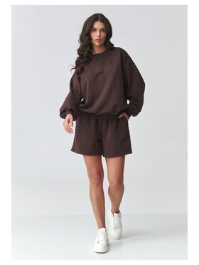 Makadamia Makadamia Dres M922 Brązowy Loose Fit