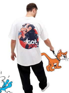 Smerfy Smerfy T-Shirt 118521 Biały Oversize