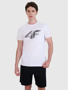 4F 4F T-Shirt 4FWMM00TTSHM2257-10S Biały Regular Fit