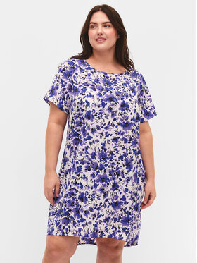 Zizzi Zizzi Sukienka letnia CA02310P Czarny Loose Fit