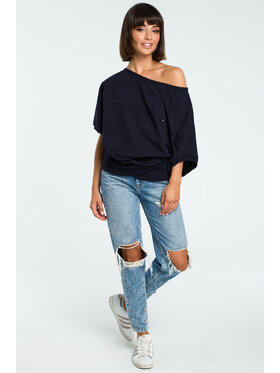 BeWear BeWear Felpa B079 Blu scuro Baggy Fit