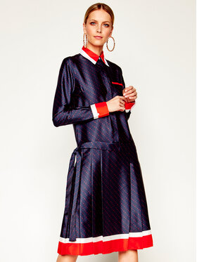Victoria Victoria Beckham Victoria Victoria Beckham Marškinių tipo suknelė Printed Heavy Poly Twill 2120WDR000528A Tamsiai mėlyna Regular Fit
