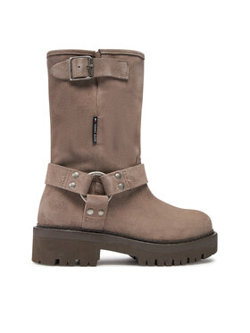 Tommy Jeans Tommy Jeans Polokozačky Tjw Urban Biker Boot Suede EN0EN02729 Šedá