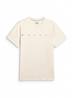 4F 4F T-Shirt CITY Kremowy Regular Fit