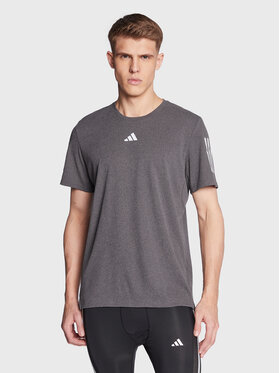 adidas adidas Технічна футболка Own The Run HR6617 Сірий Regular Fit