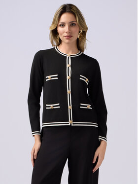 Oltre Oltre Cardigan M205J004935N0Z3 Nero Slim Fit