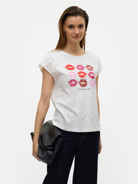 Vero Moda Vero Moda T-Shirt Cysma 10328272 Biały Regular Fit