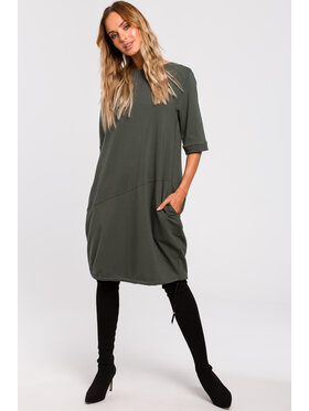 Made of Emotion Made of Emotion Každodenní šaty M451 Zelená Comfortable Fit