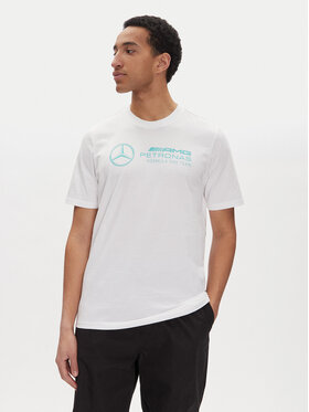 adidas adidas Tričko Mercedes - AMG Petronas Formula One Team DNA Graphic JV5456 Biela Regular Fit