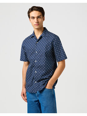 Wrangler Wrangler Koszula SS RESORT SHIRT 112362763 Granatowy Regular Fit