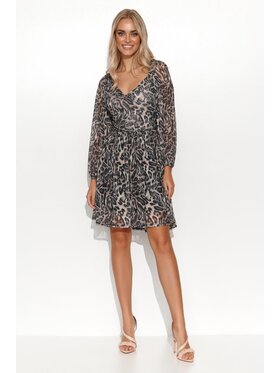 Makadamia Makadamia Sukienka codzienna M802 Czarny Comfort Fit