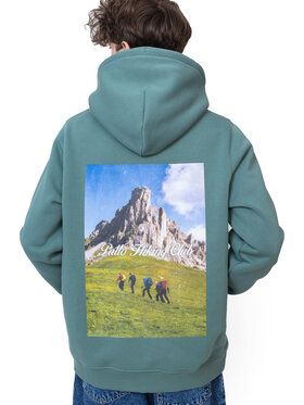 Palto Palto Bluza Hiking Club Zielony Comfort Fit