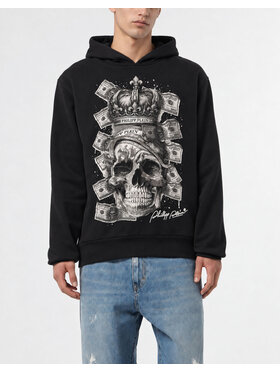 PHILIPP PLEIN PHILIPP PLEIN Mikina 31391 Čierna Regular Fit