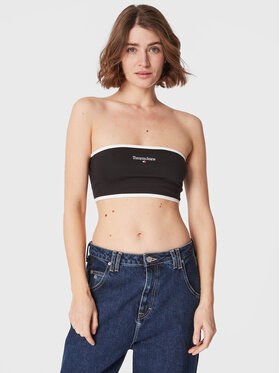 Tommy Jeans Tommy Jeans Top DW0DW14886 Schwarz Regular Fit
