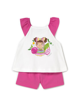 Mayoral Mayoral Completo top e pantaloncini 1234 Rosa Regular Fit