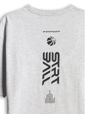 4F 4F T-Shirt ESSENTIALS Szary jasny Loose Fit