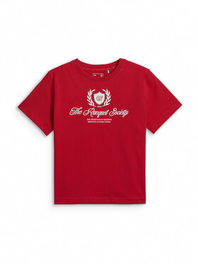 4F 4F T-Shirt SPORTS CLUB Czerwony Boxy Fit