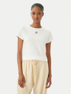 Tommy Hilfiger Tommy Hilfiger Тишърт WW0WW48710 Кремав Slim Fit