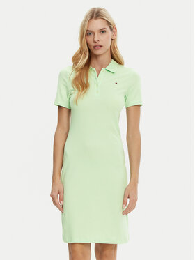 Tommy Hilfiger Tommy Hilfiger Kasdieninė suknelė WW0WW43228 Žalia Slim Fit