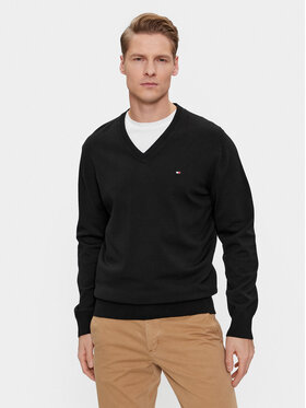 Tommy Hilfiger Tommy Hilfiger Džemper MW0MW30956 Crna Regular Fit