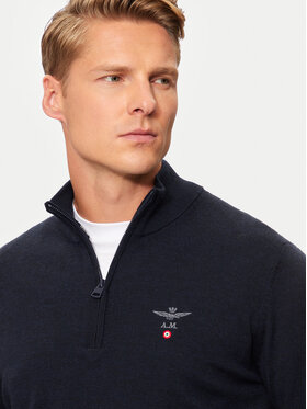 Aeronautica Militare Pulover 242MA1389L415 Modra Regular Fit