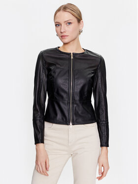 Marella Marella Kurtka z imitacji skóry Editti 2339110231 Czarny Regular Fit