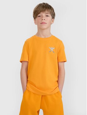 4F 4F T-Shirt 4FJRSS25TTSHM2642-70S Pomarańczowy Regular Fit