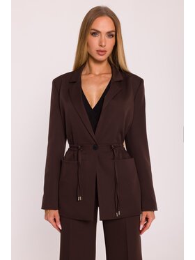 Made of Emotion Made of Emotion Marynarka M873 Brązowy Modern Slim Fit