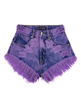 MissDenim MissDenim Džínsové šortky High Waist Fialová Regular Fit