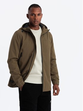 Ombre Ombre Kurtka przejściowa OM-JANP-0191 Brązowy Regular Fit