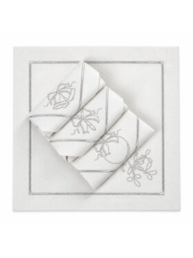 Roseberry Home Roseberry Home Serwetki Christmas Silverline Srebrny