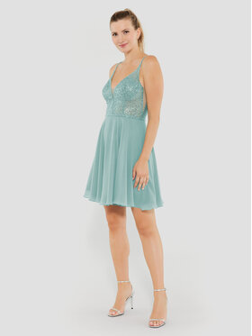 Swing Swing Koktel haljina 5AE19300 Zelena Regular Fit