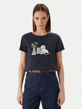 Barbour Barbour T-Shirt Brambles LTS0712NY73 Granatowy Regular Fit