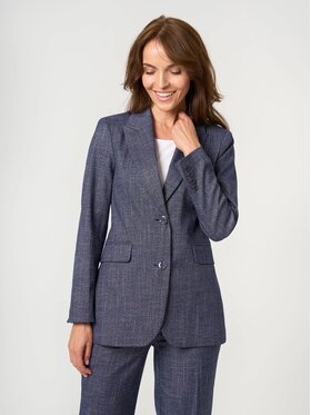 Willsoor Willsoor Marynarka 68166 Granatowy Slim Fit
