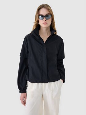 4F 4F Prechodná bunda 4FWSS25TJACF190-20S Čierna Oversize