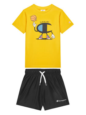 Champion Champion Set tricou și pantaloni scurți 307062 Galben Regular Fit