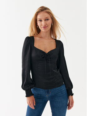 Guess Guess Блуза Adelaide W3YH52 WD8G2 Черен Slim Fit
