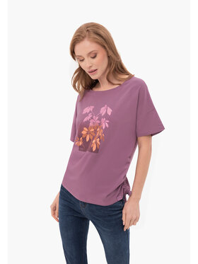 Volcano Volcano T-Shirt T-PLANTS Różowy Regular Fit